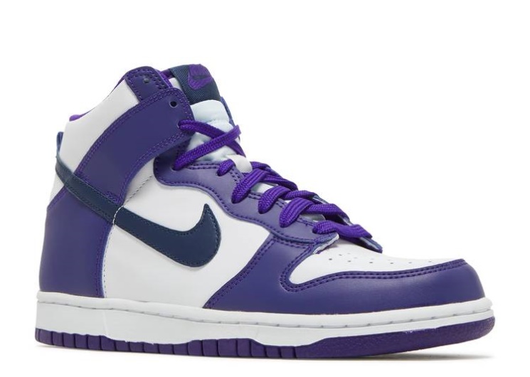 Nike Dunk High Gs - Electro Purple Midnight Navy