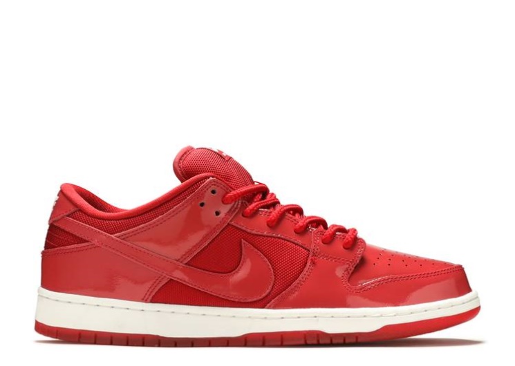 Nike Dunk Low Pro Sb - Red Patent Leather
