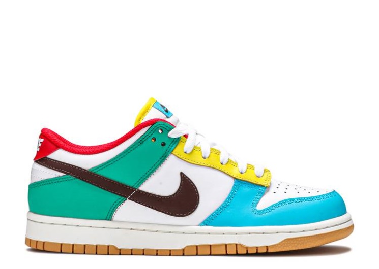 Nike Dunk Low Se Gs - Free99 White/Chocolate/Roma Green