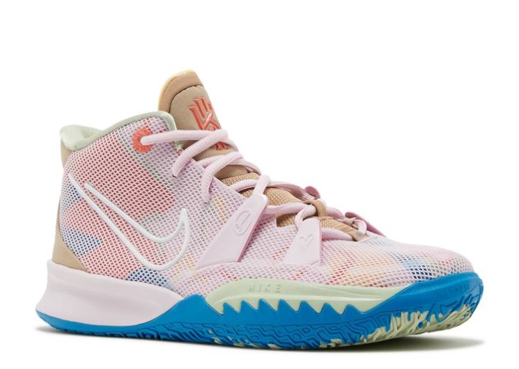 Nike Kyrie 7 Gs - 1 World 1 People Pink/Hemp/Honey Dew/White