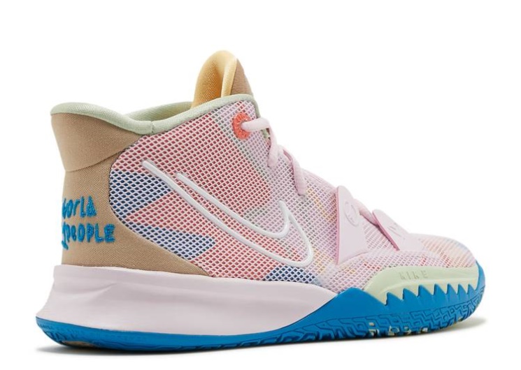 Nike Kyrie 7 Gs - 1 World 1 People Pink/Hemp/Honey Dew/White