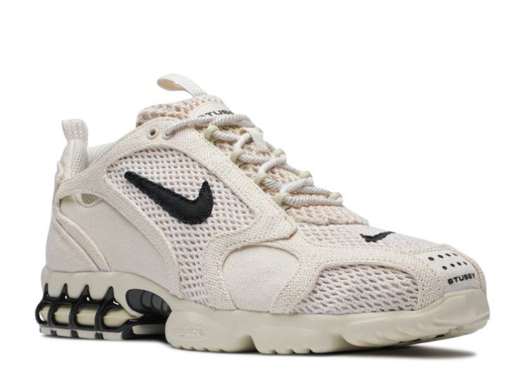Nike Stussy X Air Zoom Spiridon Caged 2 - Fossil