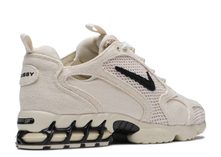 Nike Stussy X Air Zoom Spiridon Caged 2 - Fossil