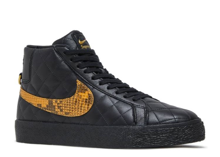 Nike Supreme X Zoom Blazer Mid Qs Sb - Black Snakeskin