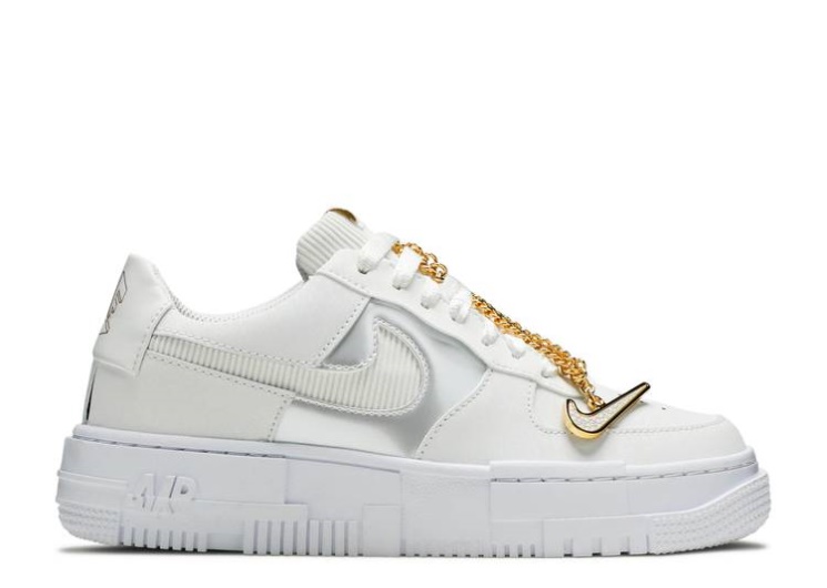 Nike Wmns Air Force 1 Pixel - Grey Gold Chain