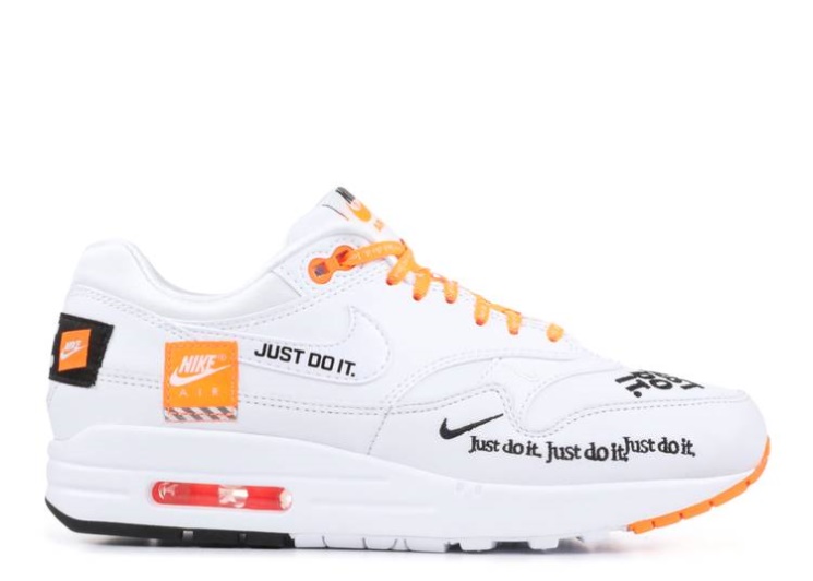 Nike Wmns Air Max 1 Lx - Just Do It White/Black/Total Orange