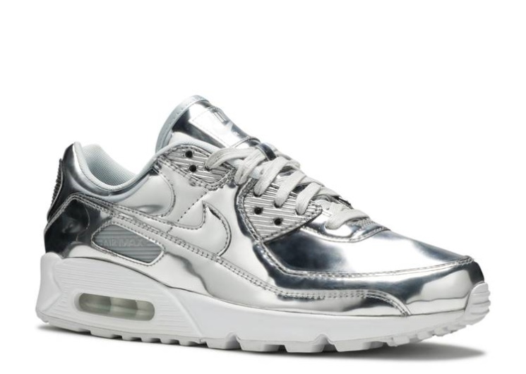 Nike Wmns Air Max 90 - Metallic Pack Silver Chrome/Chrome/Platinum