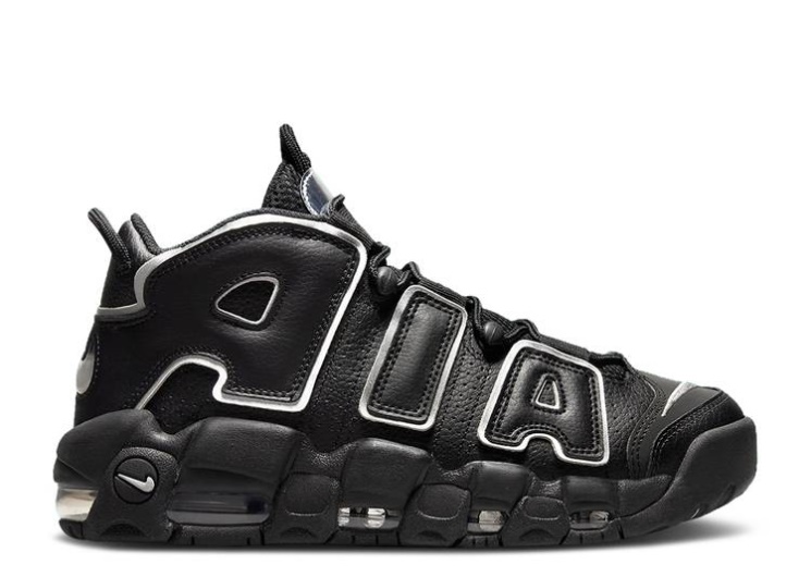 Nike Wmns Air More Uptempo - Black Metallic Silver