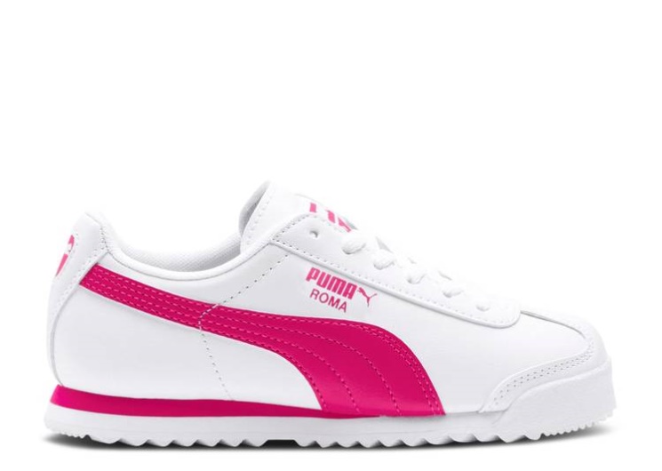 Puma Roma Basic Jr - White Fuchsia Purple