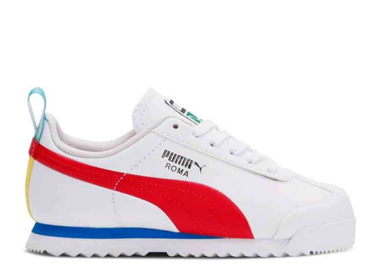 Puma Roma Game Jr - White Red