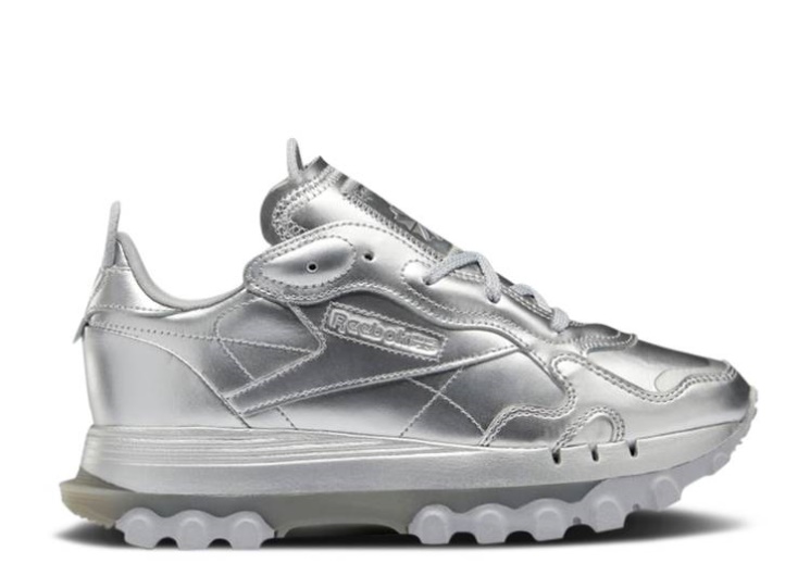 Reebok Cardi B X Classic Leather - Silver Metallic Pewter