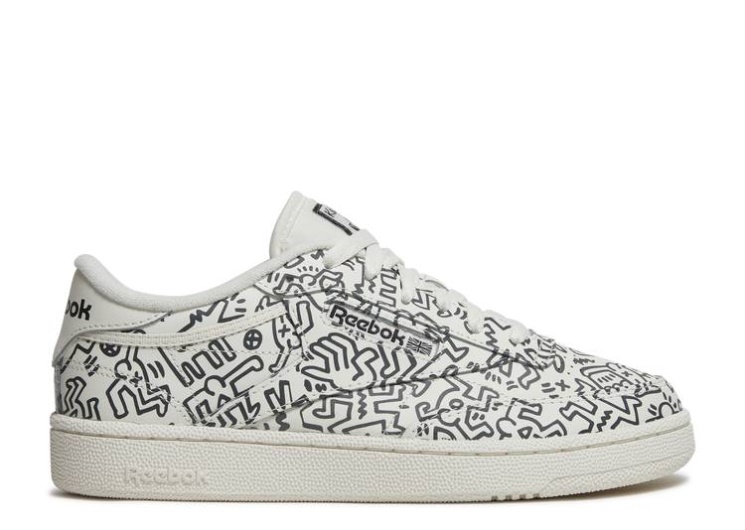 Reebok Keith Haring X Club C - Dancing Figures Allover Print