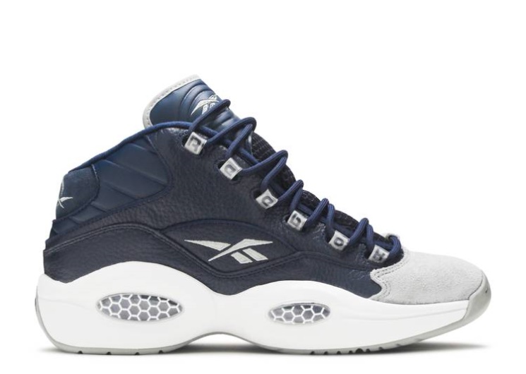 Reebok Question Mid - Georgetown Carbon/Faux Indigo/White