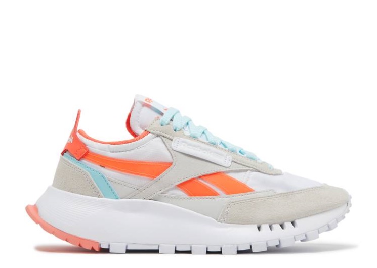 Reebok Wmns Classic Leather Legacy - White Orange Flare