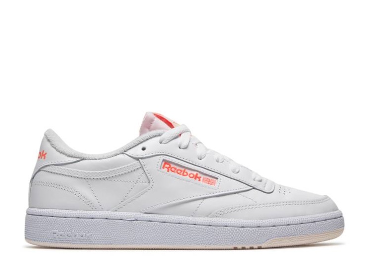 Reebok Wmns Club C 85 - White Orange Flare