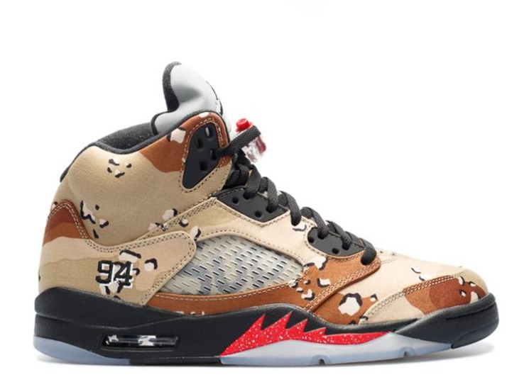 Supreme X Air Jordan 5 Retro - Desert Camo