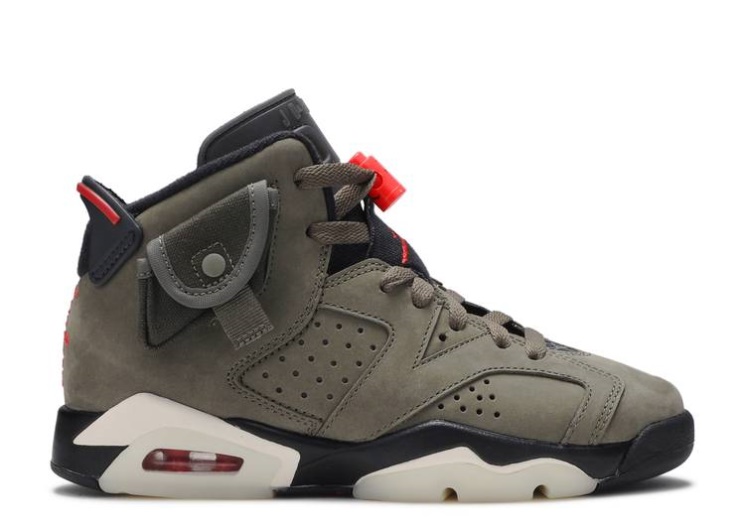 Travis Scott X Air Jordan 6 Retro Gs - Olive