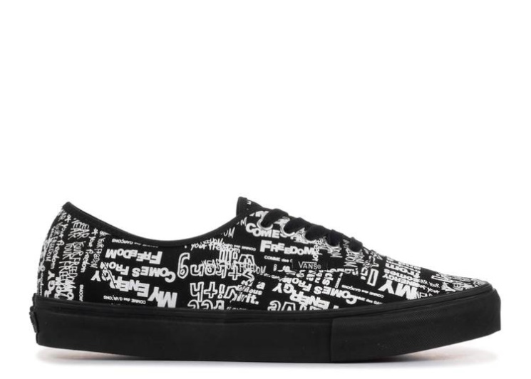 Vans Comme Des Garçons X Authentic Lx - Graffiti Black/Black/White