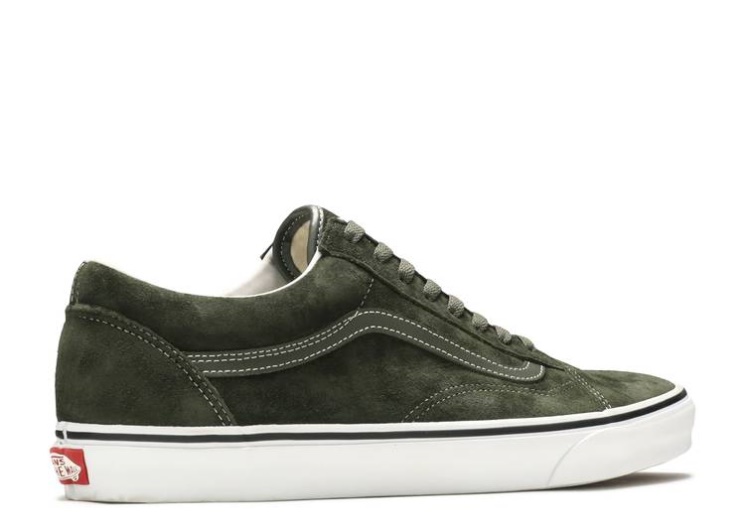 Vans Old Skool - Pig Suede Olive/True White