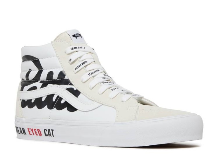Vans Patta X Vault Sk8-Hi Reissue Vlt Lx - Mean Eyed Cat White/Black