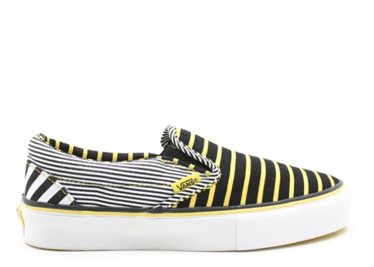 Vans Slip On Lx Black/Yellow Stripes