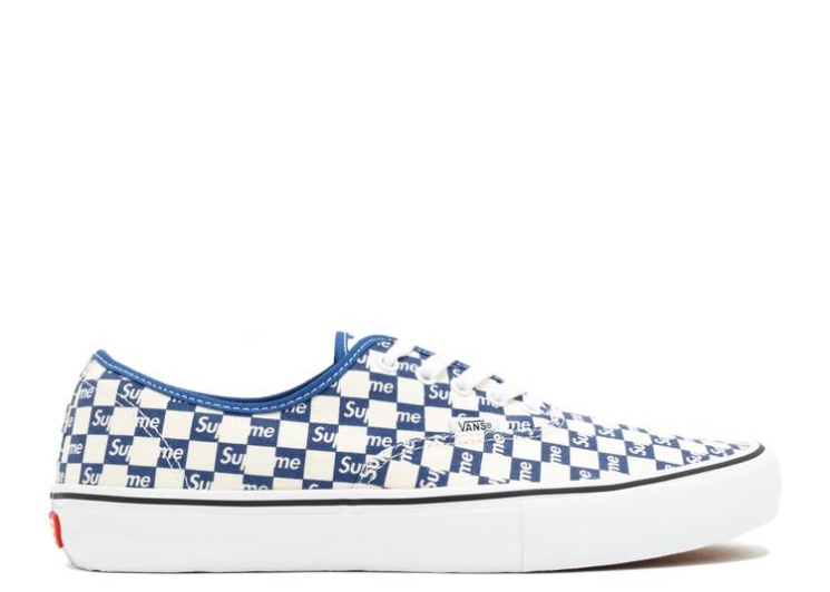 Vans Supreme X Authentic Pro - Checkered Blue