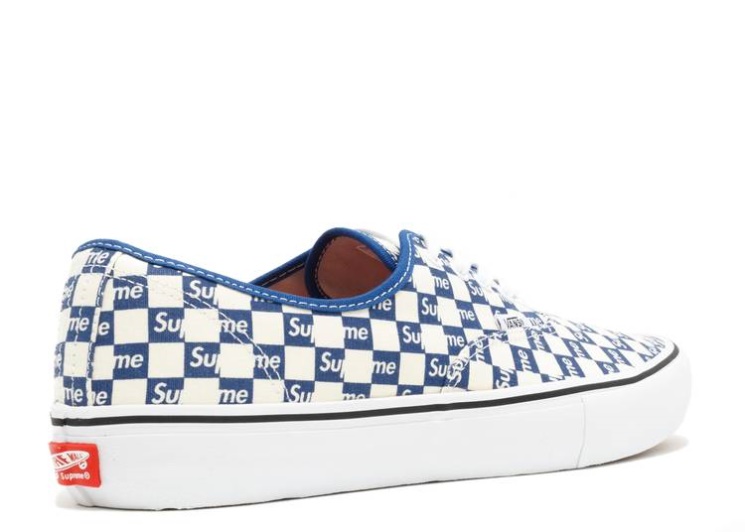 Vans Supreme X Authentic Pro - Checkered Blue