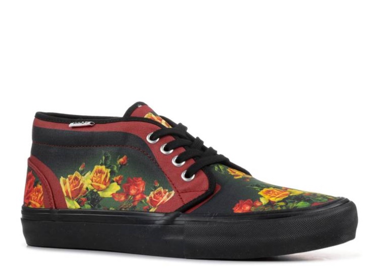 Vans Supreme X Jean Paul Gaultier X Chukka 95 - Burgundy Floral