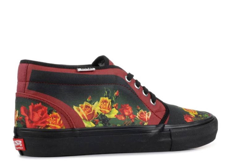 Vans Supreme X Jean Paul Gaultier X Chukka 95 - Burgundy Floral