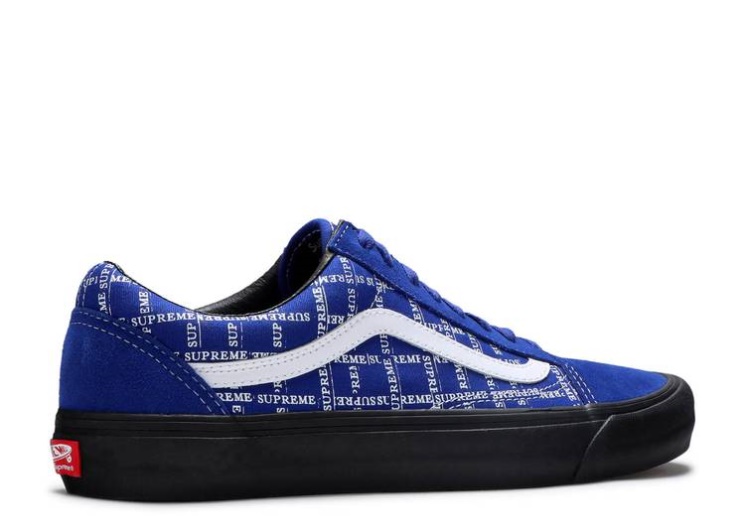 Vans Supreme X Old Skool Pro - Logo Pattern Royal/Black