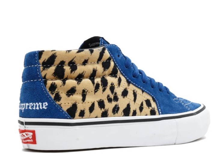 Vans Supreme X Sk8-Mid Pro - Cheetah Velvet Ryl