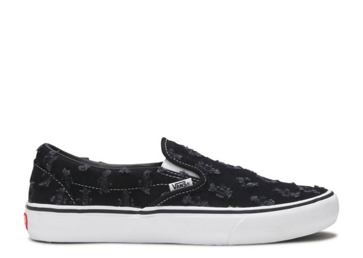 Vans Supreme X Slip-On - Black Hole Punch Denim