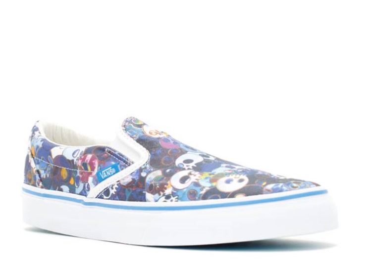 Vans Takashi Murakami X Classic Slip On Lx - Blue Skulls