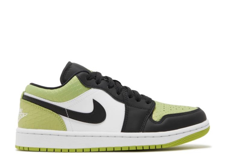 Wmns Air Jordan 1 Low Se - Vivid Green Snakeskin