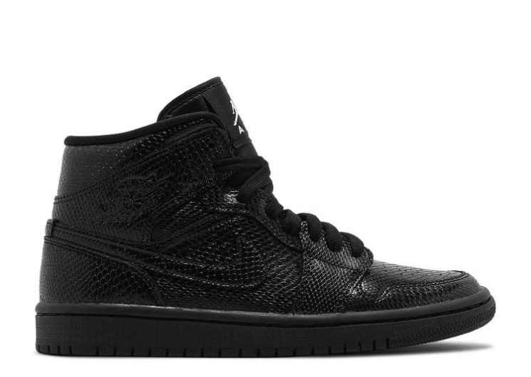 Wmns Air Jordan 1 Mid - Black Snakeskin