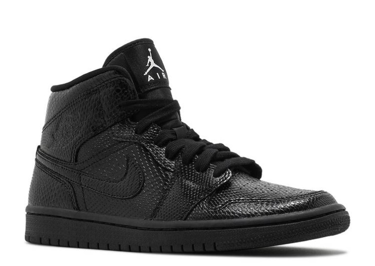 Wmns Air Jordan 1 Mid - Black Snakeskin