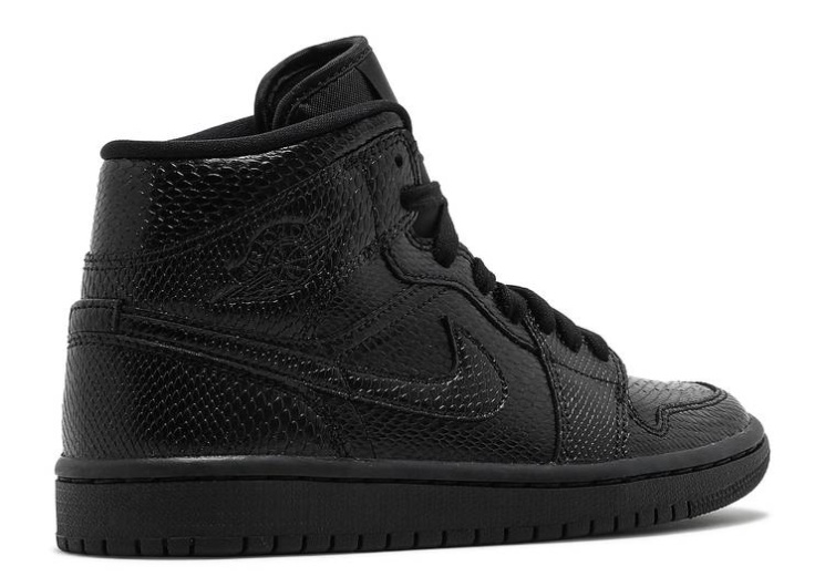 Wmns Air Jordan 1 Mid - Black Snakeskin