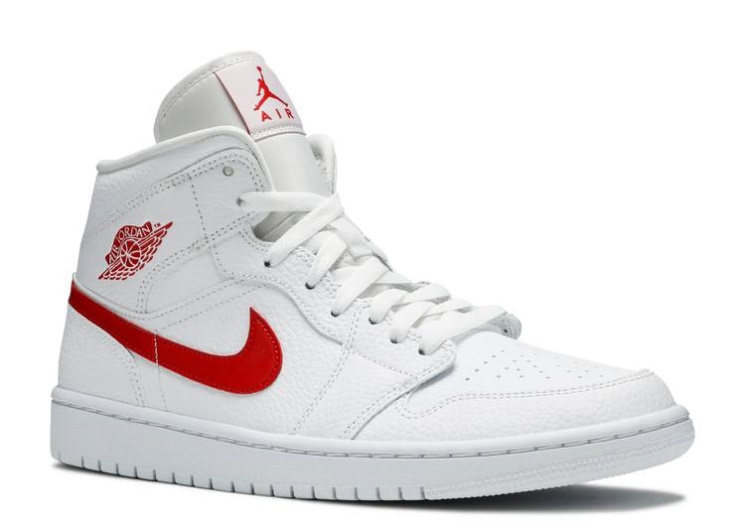 Wmns Air Jordan 1 Mid - White University Red