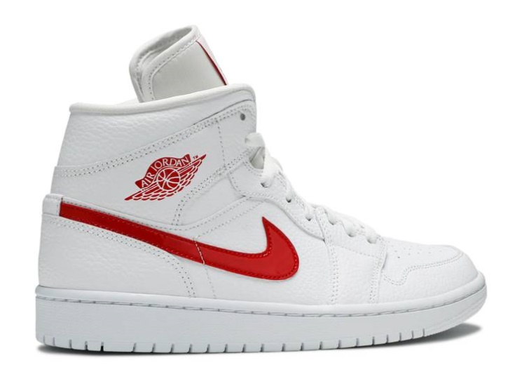 Wmns Air Jordan 1 Mid - White University Red