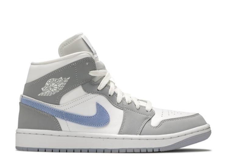 Wmns Air Jordan 1 Mid - Wolf Grey Aluminum