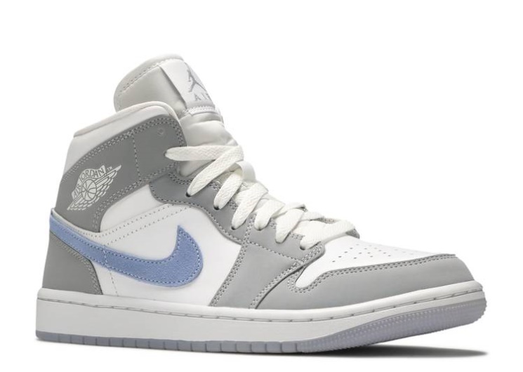 Wmns Air Jordan 1 Mid - Wolf Grey Aluminum