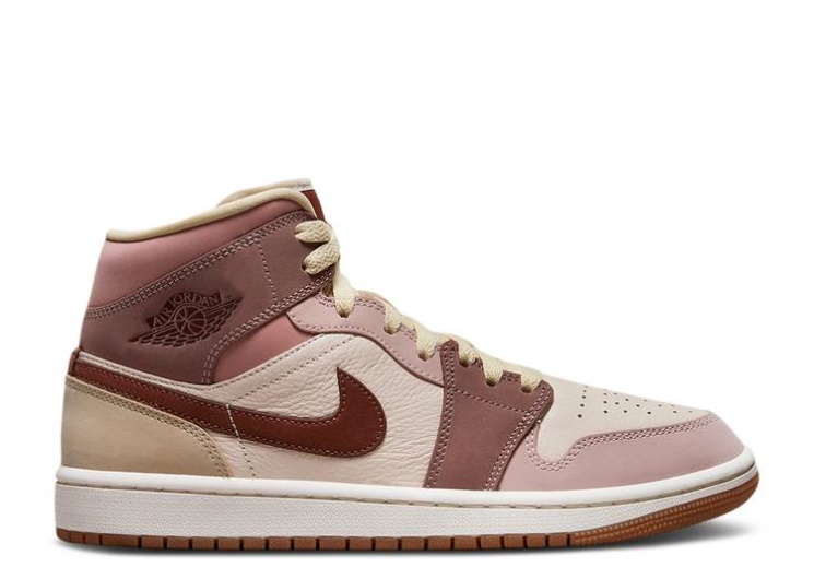 Wmns Air Jordan 1 Mid Se - Dark Pony Smoky Mauve