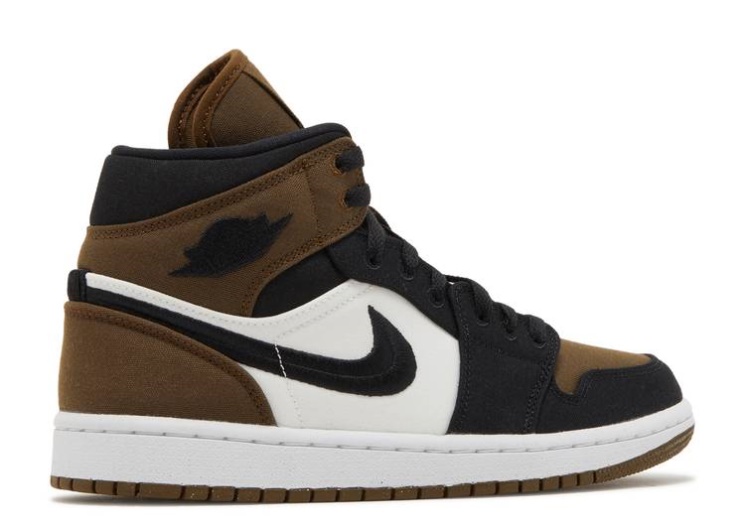 Wmns Air Jordan 1 Mid Se - Olive Toe