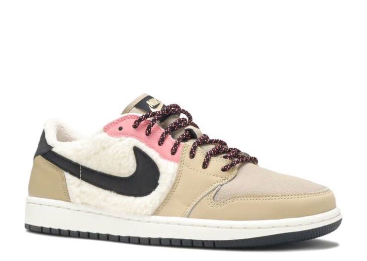 Wmns Air Jordan 1 Retro Low Fleece - Parachute Beige