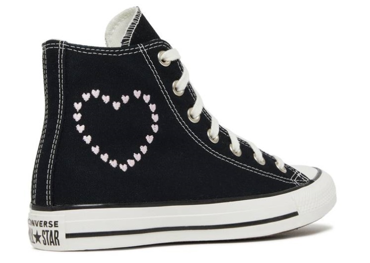 Wmns Chuck Taylor All Star High - Embroidered Hearts Black/White/Cherry Blossom