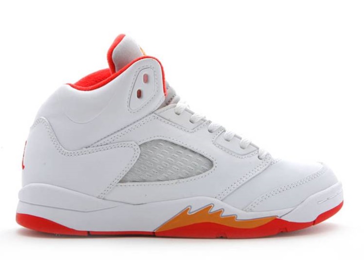Air Jordan 5 Retro Ps White/Red/Dark Cinder/Sunset