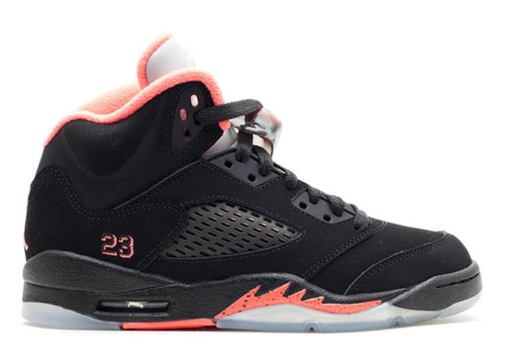 Air Jordan 5 Retro Gs Black/Alarming