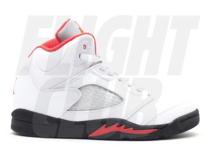 Jordan 5 Retro Ps 2013 Fire Red/White/Black