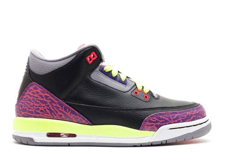 Air Jordan 3 Retro Gs - Black Atomic Red
