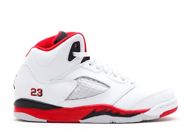 Jordan 5 Retro Ps 2013 White/Fire Red/Black